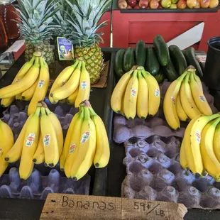 bananas and pineapples