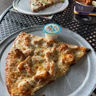 Crispy Buffalo Chicken pizza