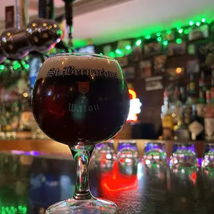a glass of beer