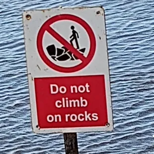 We did not climb on rocks