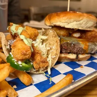 Shrimp Taco and The Anchor Burger