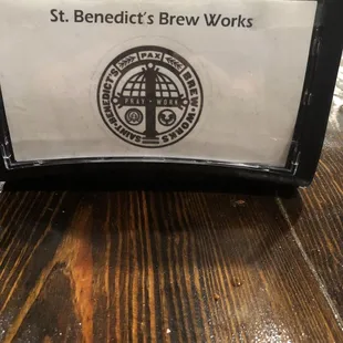 Napkin holder with logo. I like.