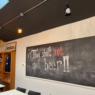 a chalkboard on the wall