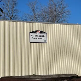 a sign on the side of a building