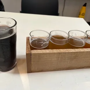 beer flight and rootbeer