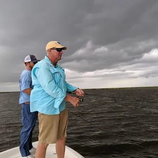 Casting for redfish into the fish hole Capt Ed located.
