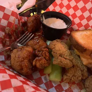 Barbecue and Parmesan wings