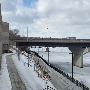 The riverside in winter