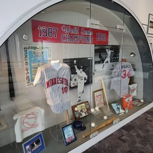 Baseball memorabilia upstairs