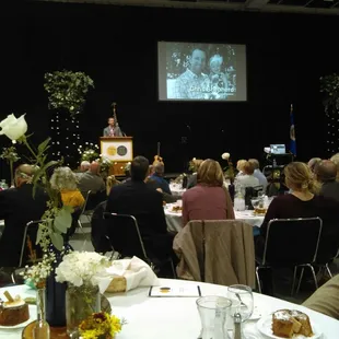 Inside for a special event.