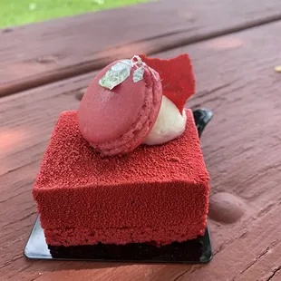 Cherry almond mousse