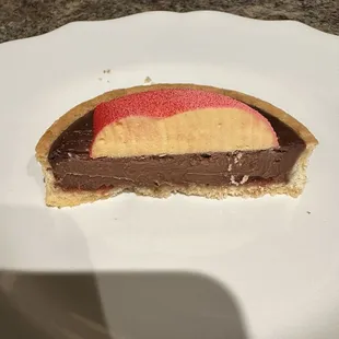 Chocolate passionfruit tart
