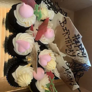 Birthday cupcake arrangement