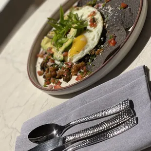 a plate of food on a table