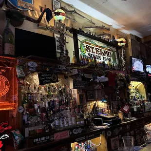 a variety of liquors