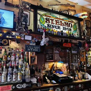 a variety of liquors