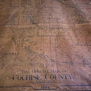 a map of the city of cheese county, arizona