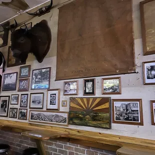 a wall full of taxi heads