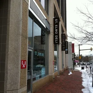 the entrance to the store