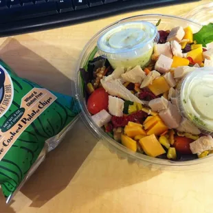 Pesto turkey &amp; nuts, avocado salad.