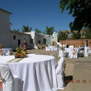 Wedding reception in the inner Spanish courtyard