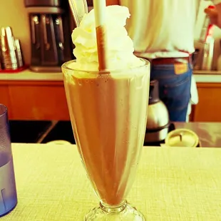 Milk shake from the St. Francis Fountain