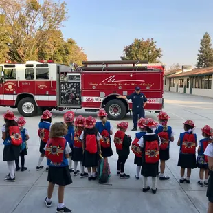 Girl Scouts get a visit from our local fire department