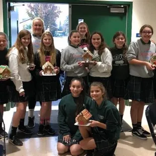 Our Challenge Girls Made Gingerbread Houses for the Community