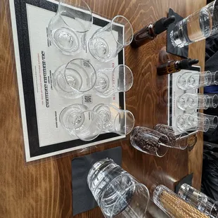 Table set up for after tour tasting