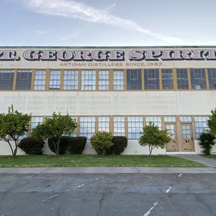 the front of the building