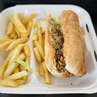 Philly Cheesesteak Hot Sub Combo