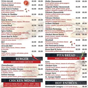 our new menu