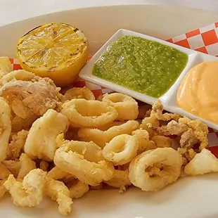 a plate of fried food