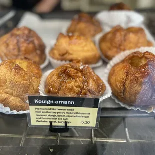 a display of pastries