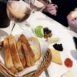 Happy hour cheese plate &amp; rosé.