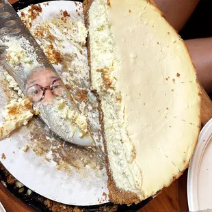 a slice of cheesecake