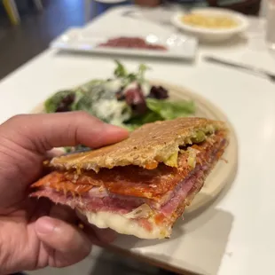 Hot Muffuletta Sandwich