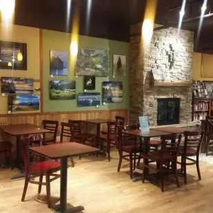 the interior of a coffee shop