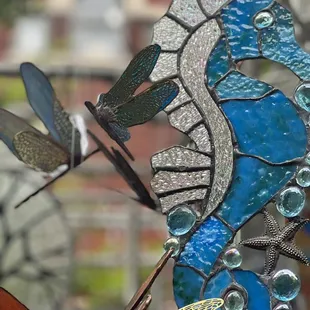 So many different mediums and artists! I found this stained glass down Belgravia Court