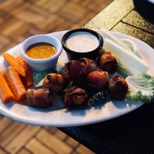 Bacon-wrapped tots