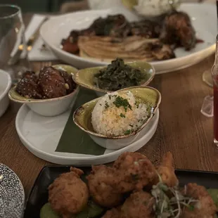 Trini Chicken, Side Sampler and Accra Fritters