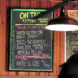 Ever-changing beer list