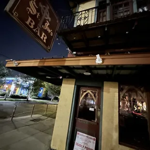 the front of the building