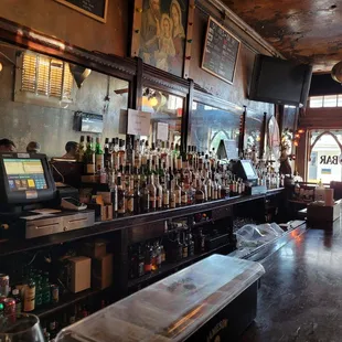 Nice long wooden bar