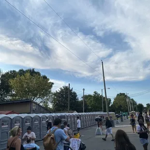Plenty of portable toilets