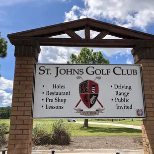 Entrance to St. John's Golf Club