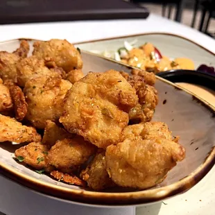 Close-Up Fried Alligator Bites!