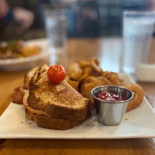 Turkey Melt and Beer Battered fries