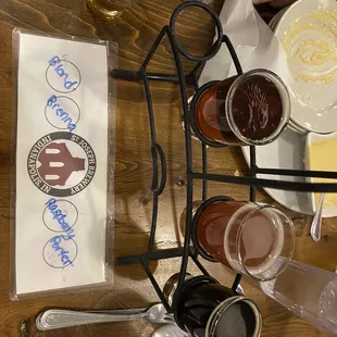 Flight of house beers