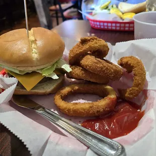 The onion rings were the best part